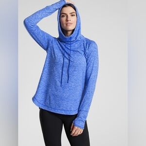 Athleta women's uptempo pullover sweatshirt hoodie athletic top size S b…